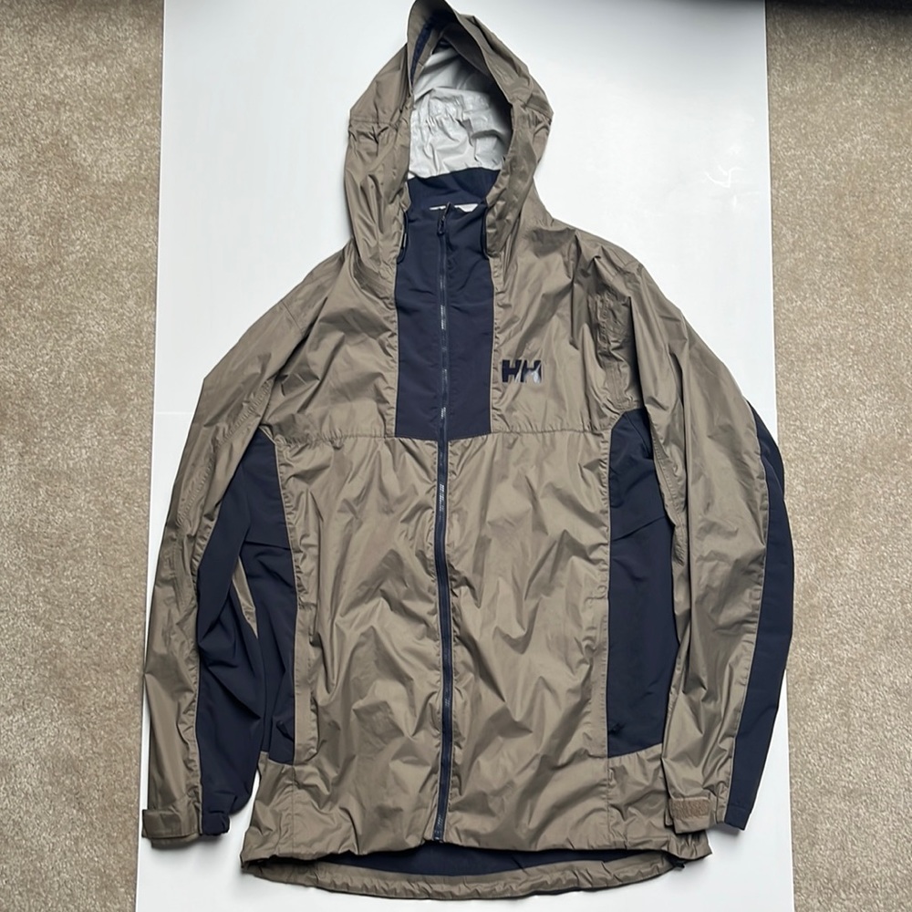Navy/Tan Helly Hansen Rain Jacket - image 1